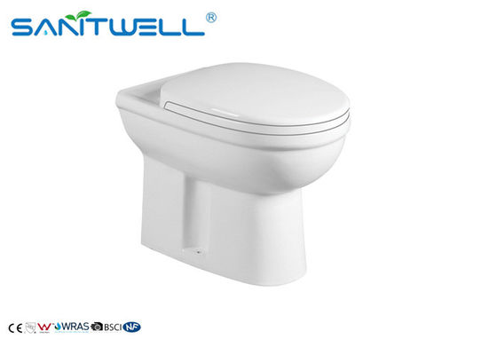 Bathroom European Washdown Toilet , Floor Mounted Two-piece Ceramic Toilet