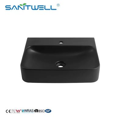 Bathroom Sinks Rectangle Shape New Fashion Styles Matt Black Above Counter Wash Hand Basins