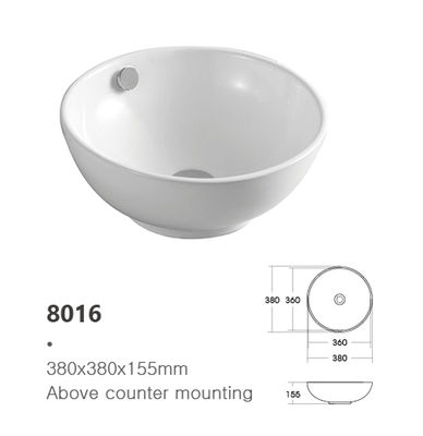 Cheap Ceramic Round Bowl Shape Counter Top Wash Basin Sanitary Ware Porcelain Bathroom Basin Sink