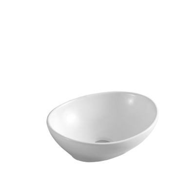 Factory Oval Shape Porcelain Table Top Mounted Washing Hands Bowl Sink for Bathroom