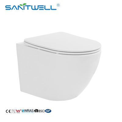 Sanitary Ware European P Trap New Flush Tornado Flushing Concealed Cistern Ceramic Wall Hung Toilet