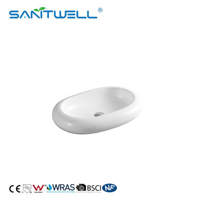 Hot Sale Hotel Wash Basin Bathroom Sanitary Ware Ceramic Art Bowl Oval Counter Top Bathroom Sink