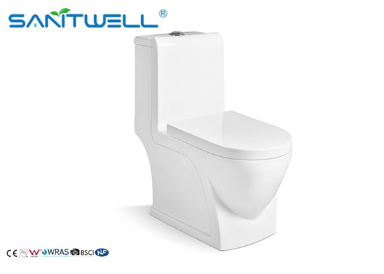 One Piece Pedestal Ceramic Toilet For WC Bathroom 720 * 365 * 785 Mm SWC3011