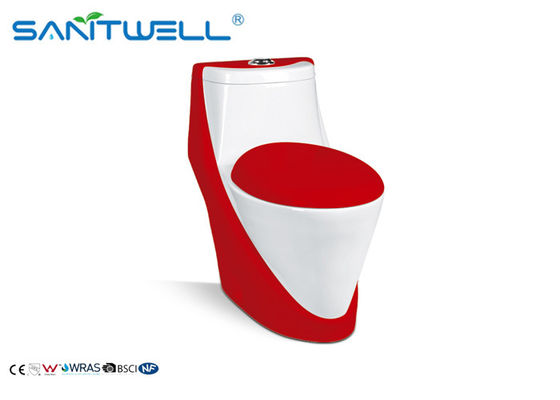 Porcelain ONE Piece Toilet  Standard WC 780*400*760 Mm SWC411 With CE Certification