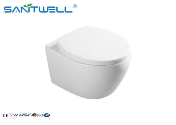 Home Sanitary Modern Wall Mounted Toilet / Water Closet Round Wall Hung Toilet