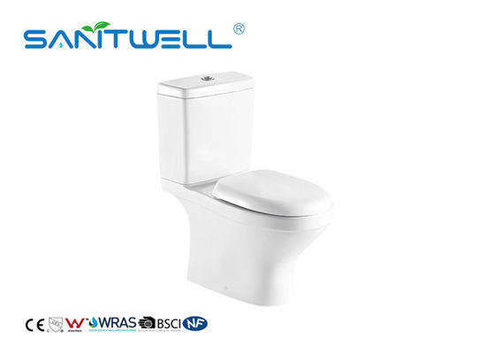 Self Cleaning Glaze Close Coupled Wc Washdown Two Piece Toilet Antibacterial