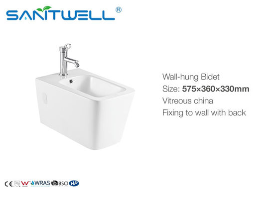 Women Self Cleaning Bathroom Wall Mounted Bidet Ceramic Material 575 * 360 * 330mm