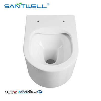 Chaozhou Popular 180mm P Trap 490mm Rimless One Piece Wall Mounted Toilet