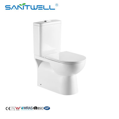 Chazhou Close Coupled 640mm P Trap Bathroom Rimless Toilet