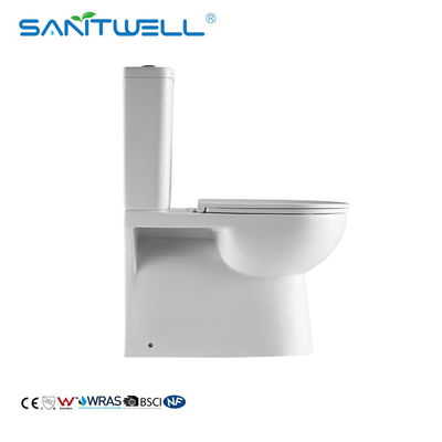 Chazhou Close Coupled 640mm P Trap Bathroom Rimless Toilet