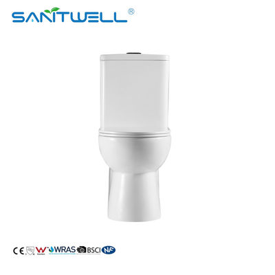 Chazhou Close Coupled 640mm P Trap Bathroom Rimless Toilet