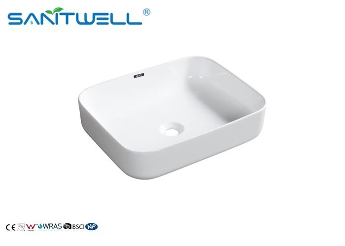 European Style Ceramic Art Basin , Oval Shaped Face Wash Basin For Bathroom