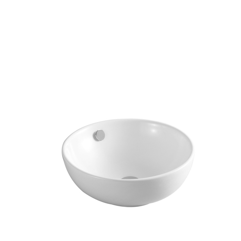 High Grade Round Bowl Shape Porcelain Bathroom Sink Solid Surface Counter Top Ceramic Wash Basin